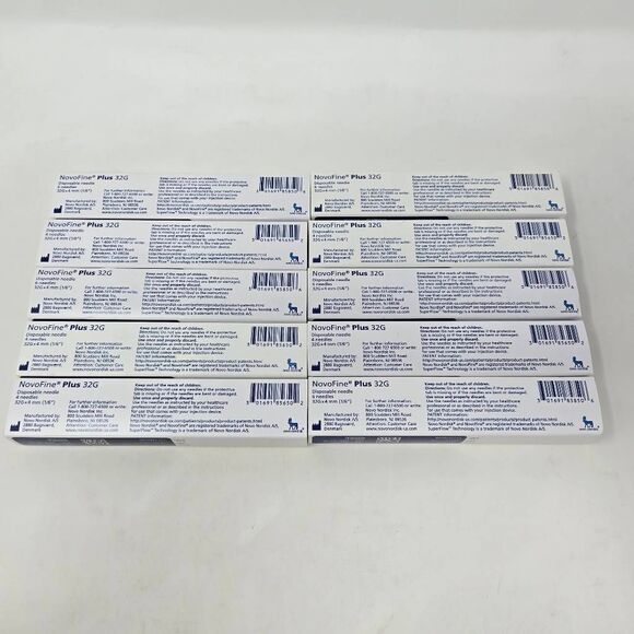 60 NOVOFINE PLUS 32G 4MM UNIVERSAL FIT 1/6” EXP 2028 10 PACKS OF 6 NEW SEALED - Picture 1 of 4